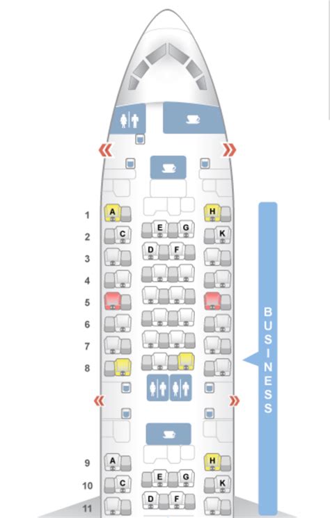 Seat map of ANA .